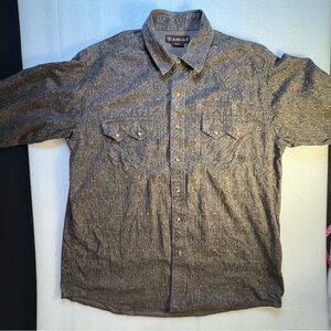 Ariat Men's Brown Paisley Button Down Shirt. Size L. Good Condition